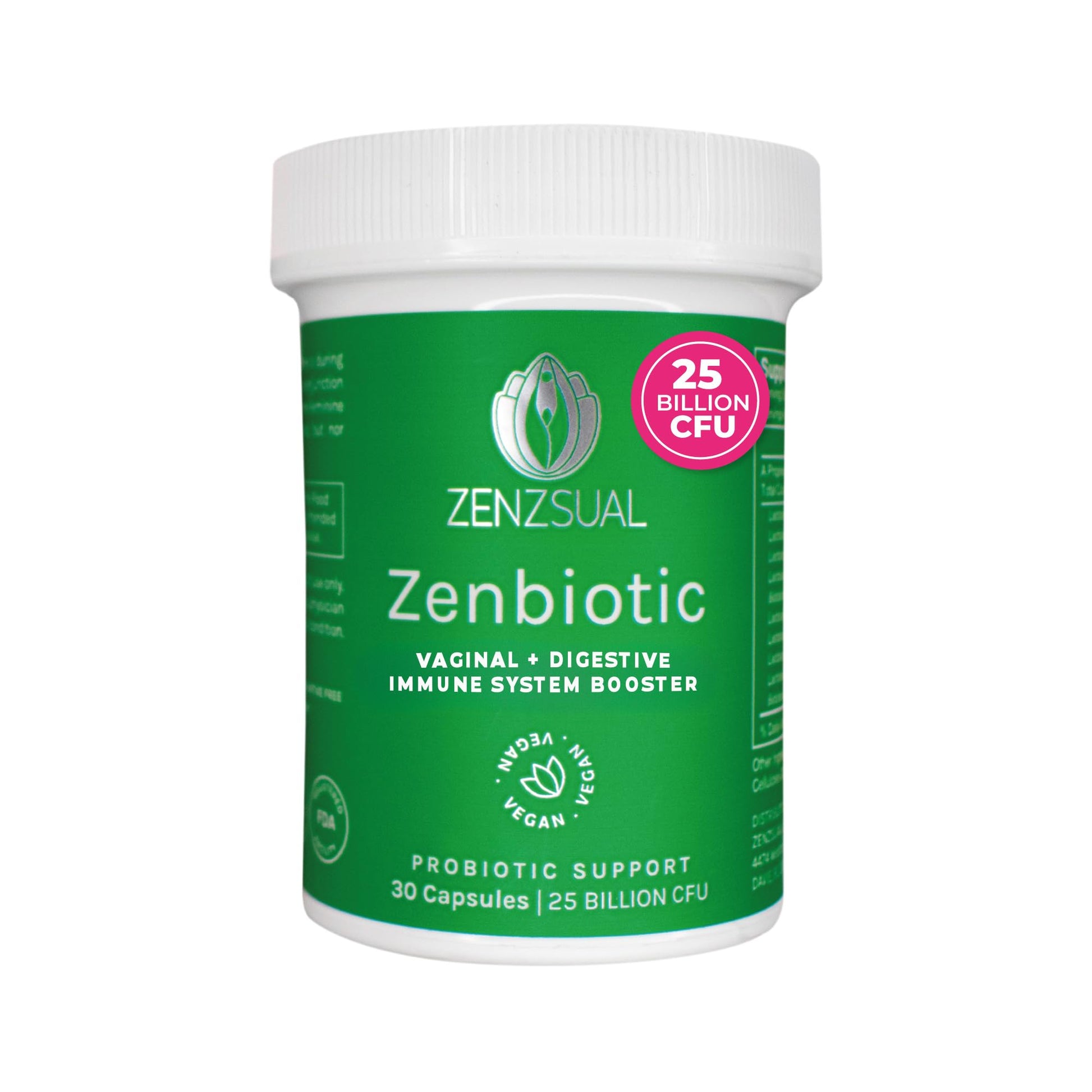 ZENZSUAL Zenbiotic Probiotics Support for Women Capsules, 30 Count