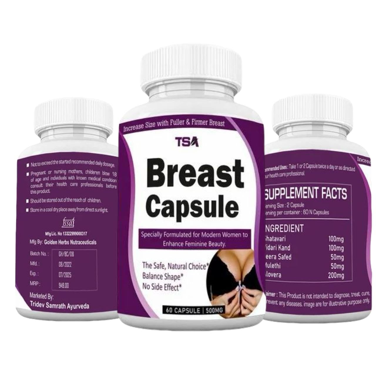 TSA Breast Enhancement Capsules 120 Capsules