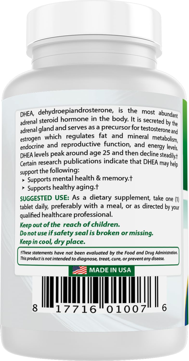 Best Naturals DHEA 25mg Supplement Tablet 240 Tablets