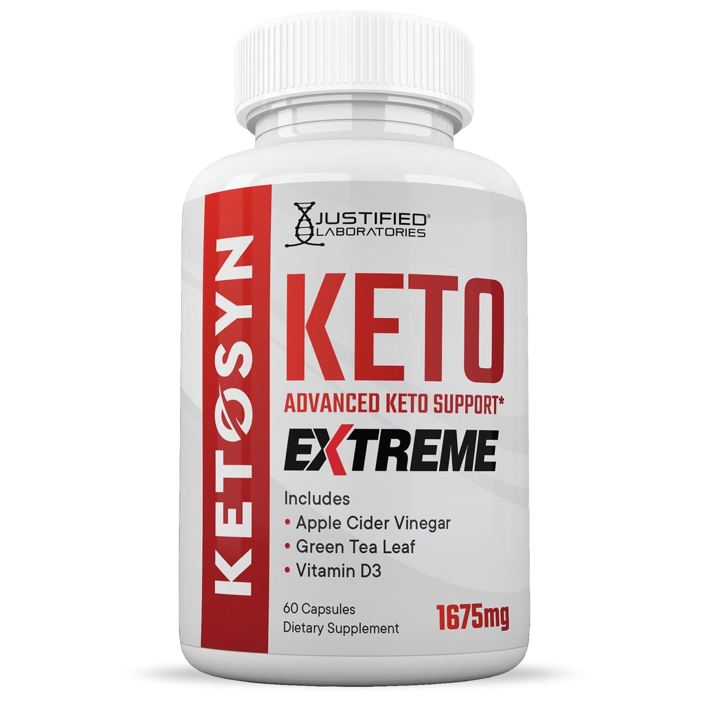 Justified Laboratories Ketosyn Keto ACV Extreme 1675 MG Keto Support Blend Capsule 120 Capsules