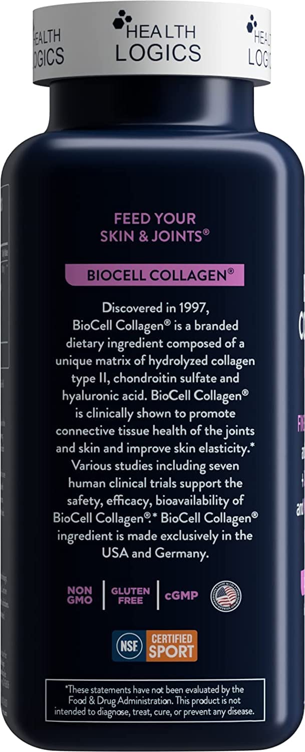 Health Logics Collagen BioCell Supplement Capsules 120