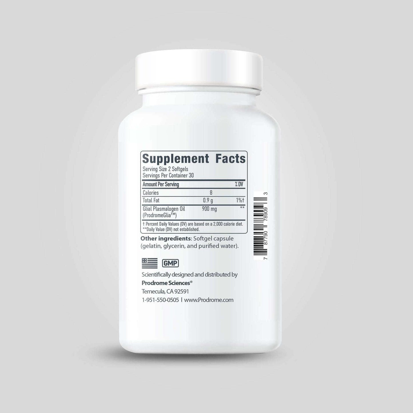 Prodrome Plasmalogen Brain & Nervous System Support Supplement with Omega-9 60 Softgels