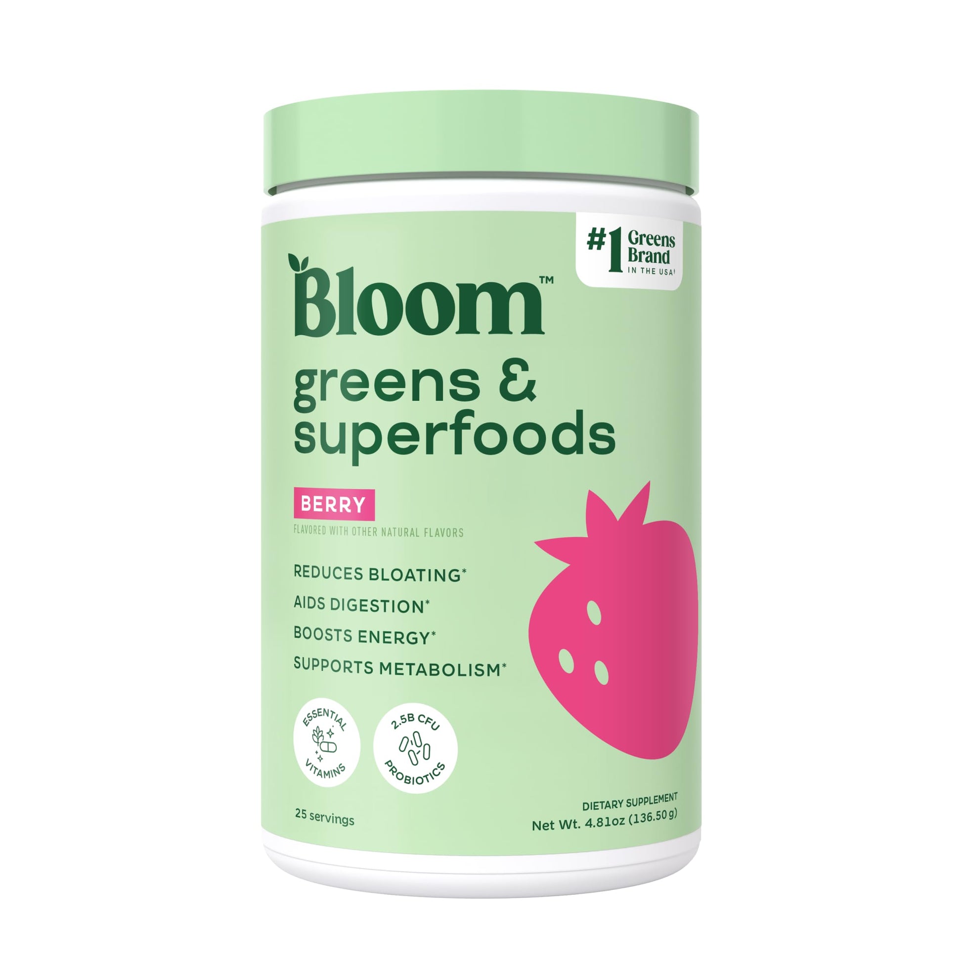 Bloom Nutrition Superfood Greens Powder 25 Servings