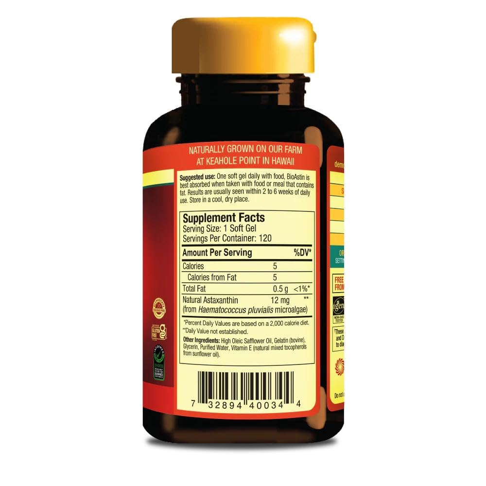 Nutrex Hawaii BioAstin Hawaiian Astaxanthin 12mg Softgel 120 Count