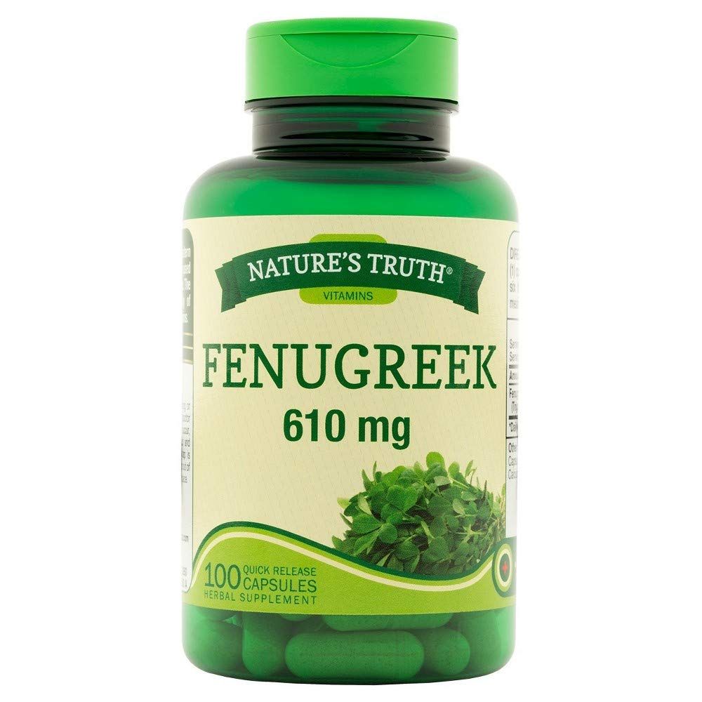 Nature's Truth Fenugreek 610 mg Herbal Supplement Capsules 100 Capsules