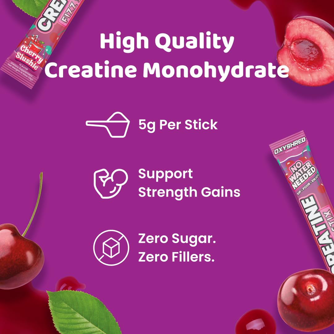 EHP Labs OxyShred Creatine Monohydrate Fizz Sticks Powder 15 Pack