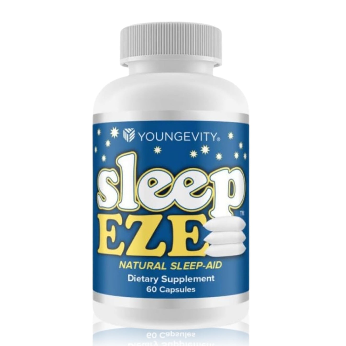 Youngevity Sleep Eze Natural Sleep Support - Valerian Root, Passion Flower, 5-HTP, Melatonin - Non-Habit Forming, 60 Capsules