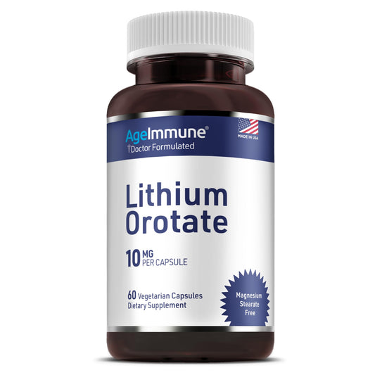 AgeImmune Lithium Orotate 10mg Capsule, 60 Count