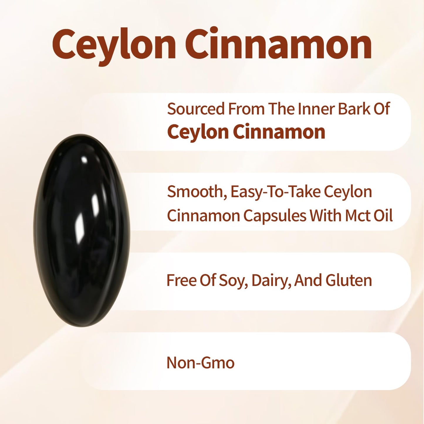 CORTISOL REGULATE Ceylon Cinnamon with MCT Oil Capsules, 300 Count