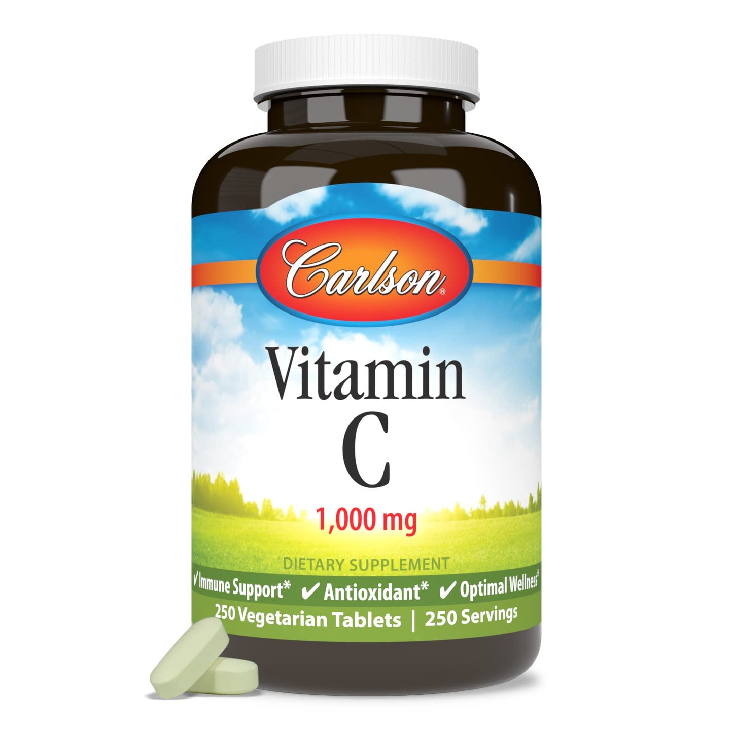Carlson Vitamin C 1,000 mg Tablet, 250 Count