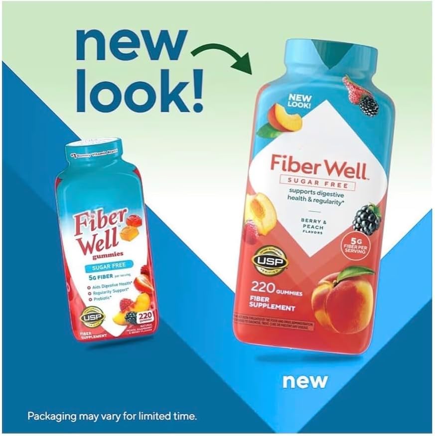 POTORIK Vita Fiber Well Sugar Free Fiber Gummies, 220 Count