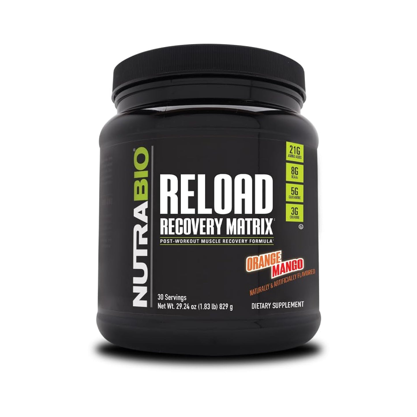 NutraBio Reload Powder 30 Servings 1.78 lb