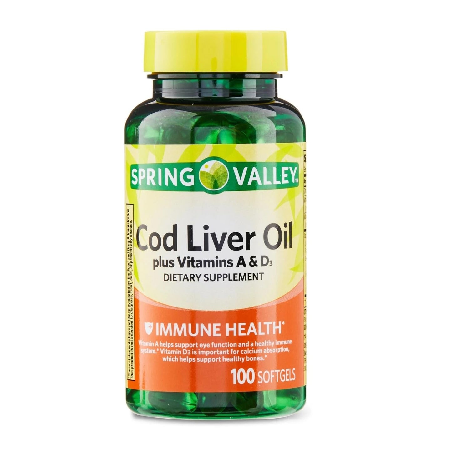 Unique Bundle Store Cod Liver Oil Plus Vitamins A & D3 Softgels 100