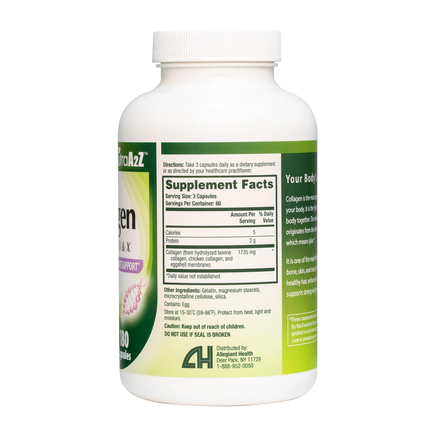 NutraA2Z Multi Collagen 180 Capsules