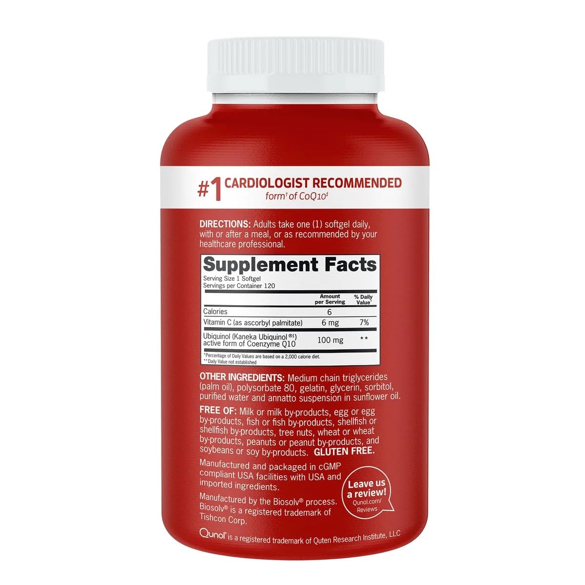 Generic Mega CoQ10 Ubiquinol 100 mg Softgel 120 Count