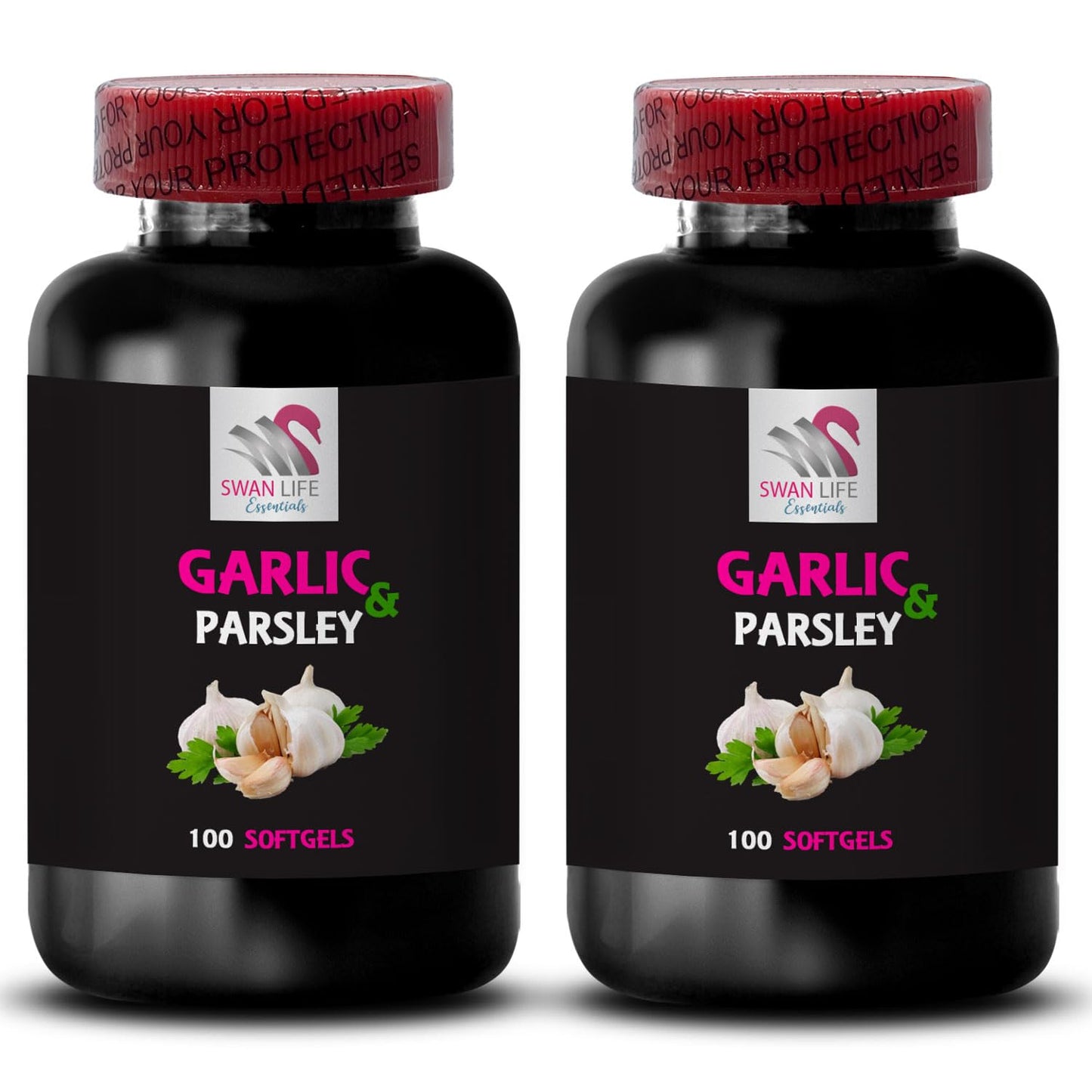 SWAN LIFE ESSENTIALS Garlic and Parsley Odorless Capsules, 300 Capsules