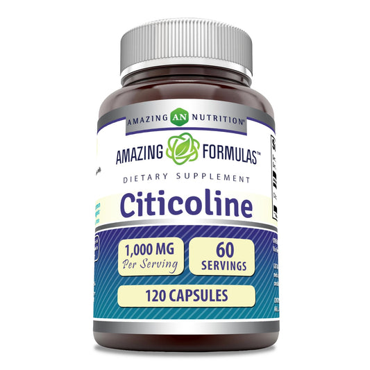 Amazing Nutrition Citicoline Supplement 1000 Mg per Serving, 120 Capsules