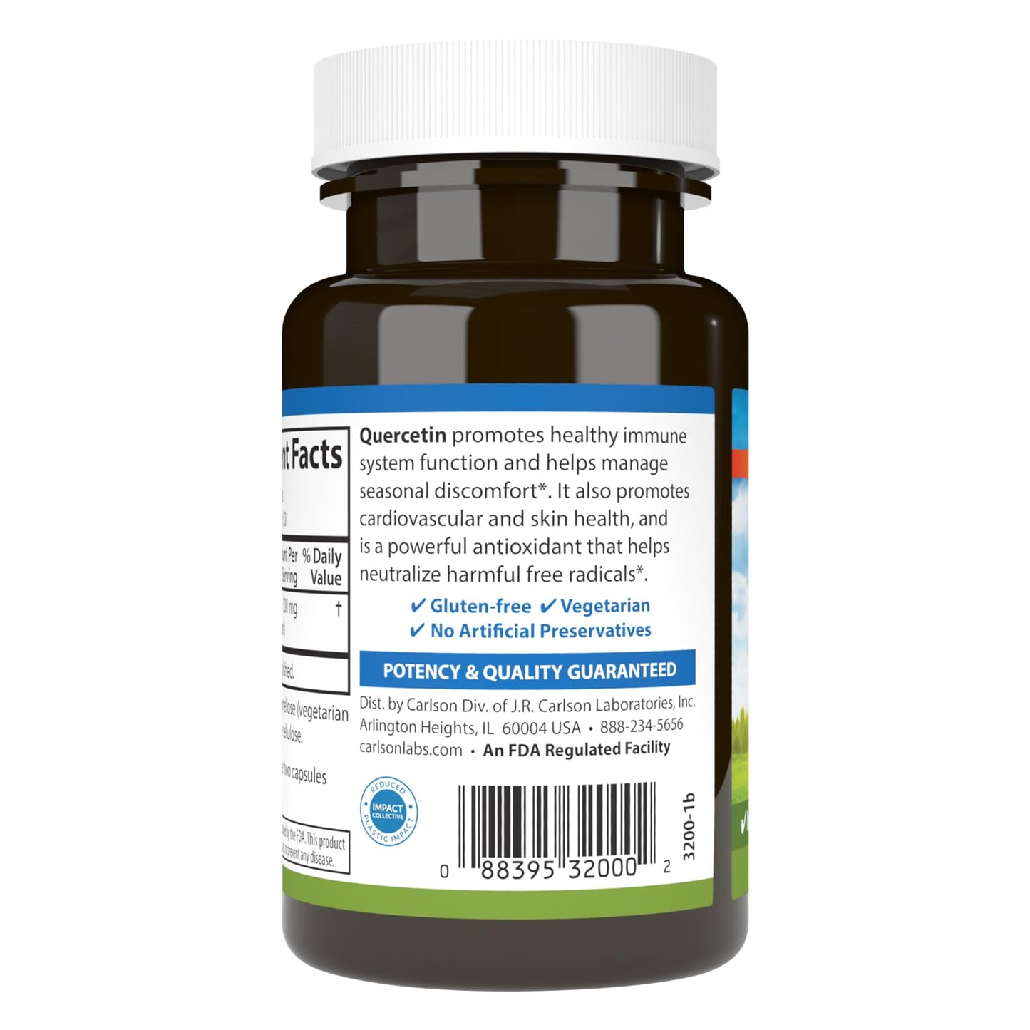 Carlson Quercetin 500 mg Capsules, 60 Count
