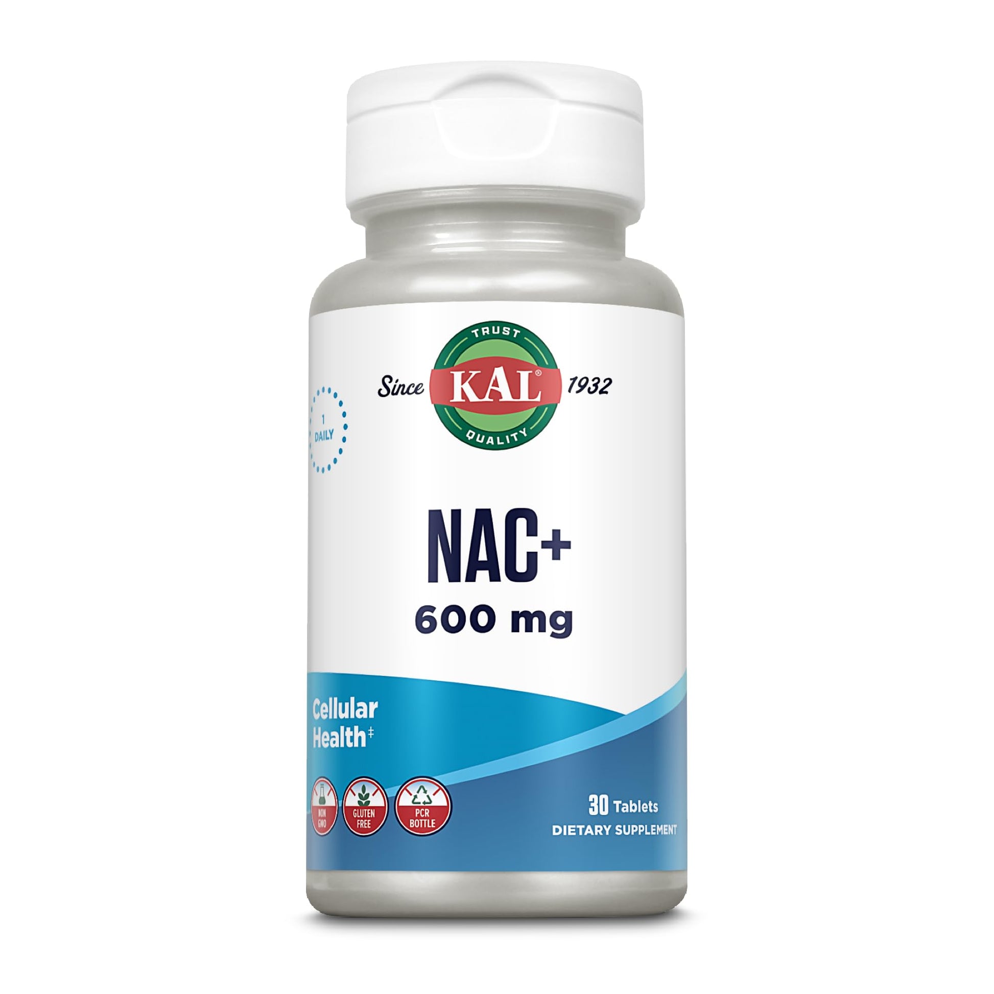 KAL N-Acetyl Cysteine Plus 600 mg Tablets, 30 Tablets