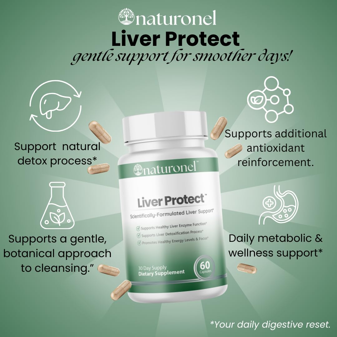 Naturonel Liver Protect – Liver Cleanse Detox & Repair Capsule, 60 Count