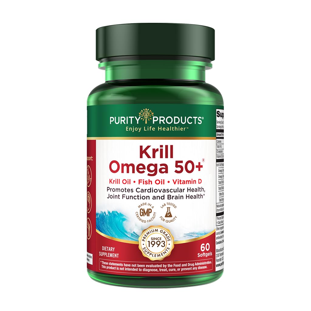 Purity Products Krill Omega 50 Softgels, 60 Count