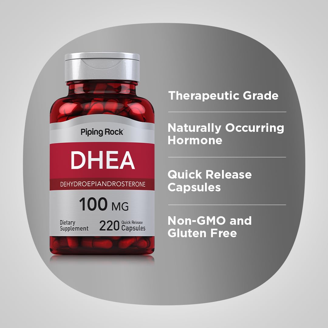 Piping Rock DHEA Supplement Capsules 220