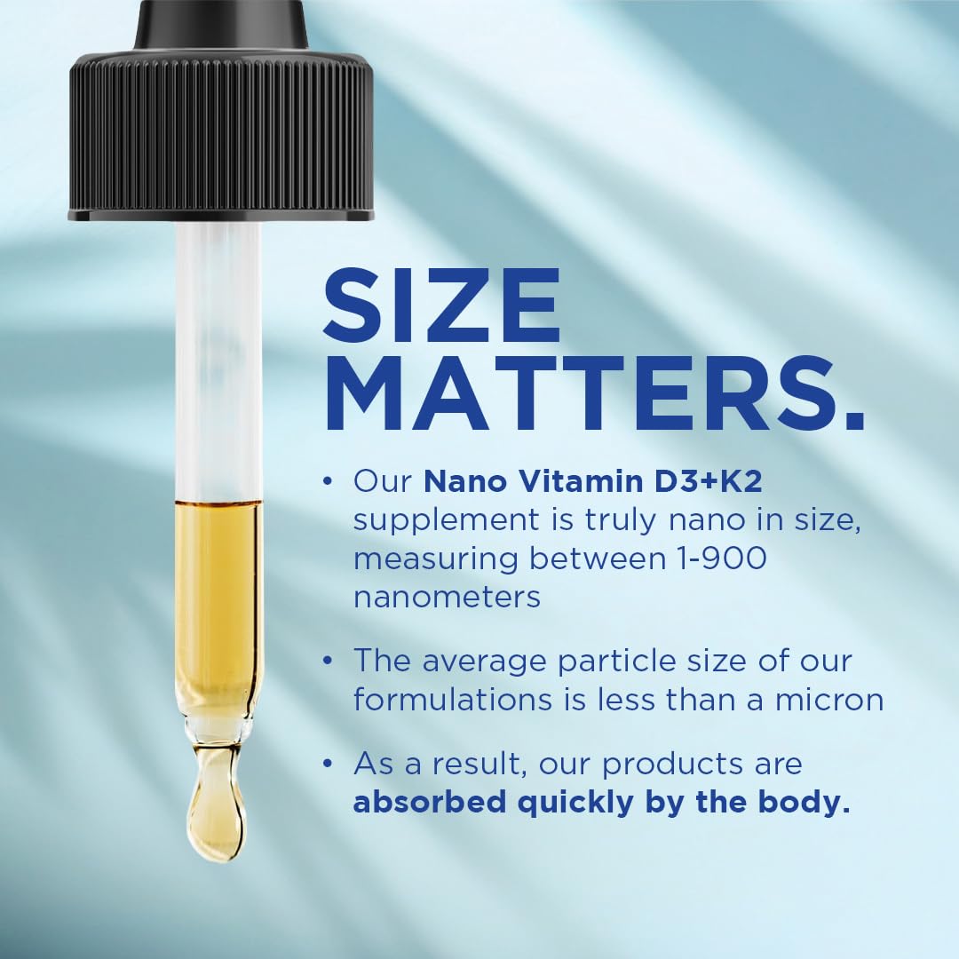 Nanoceutical Solutions Nano Vitamin D3+K2 Nanosized Liquid Particles Capsule, 1 Capsule