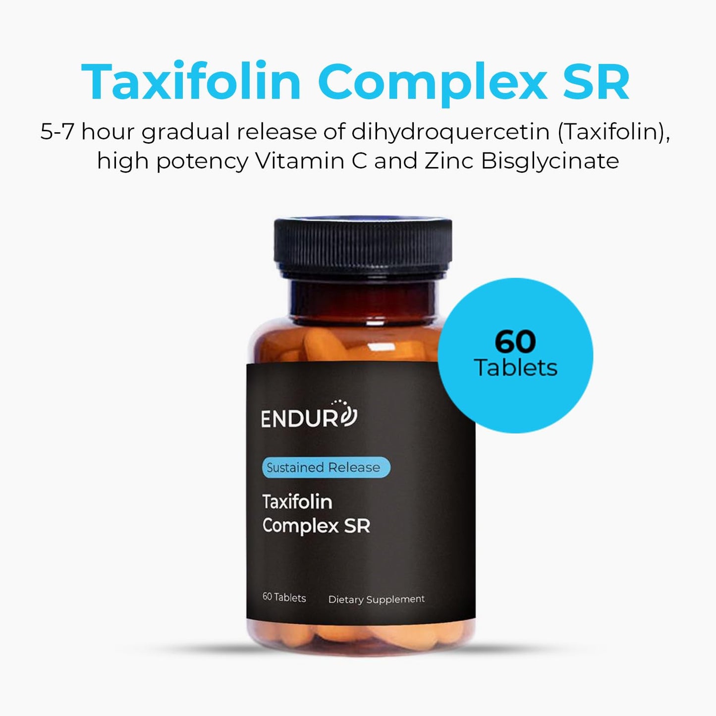 Endurance Products Taxifolin Complex SR with Vitamin C & Zinc, Dihydroquercetin Capsules, 60