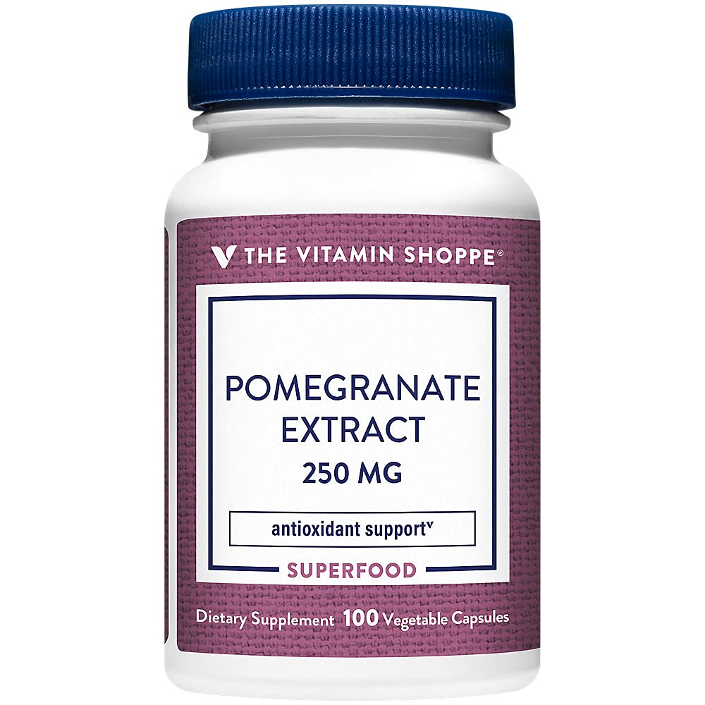 The Vitamin Shoppe Pomegranate Extract 250mg Vegetarian Capsules, 100 Count