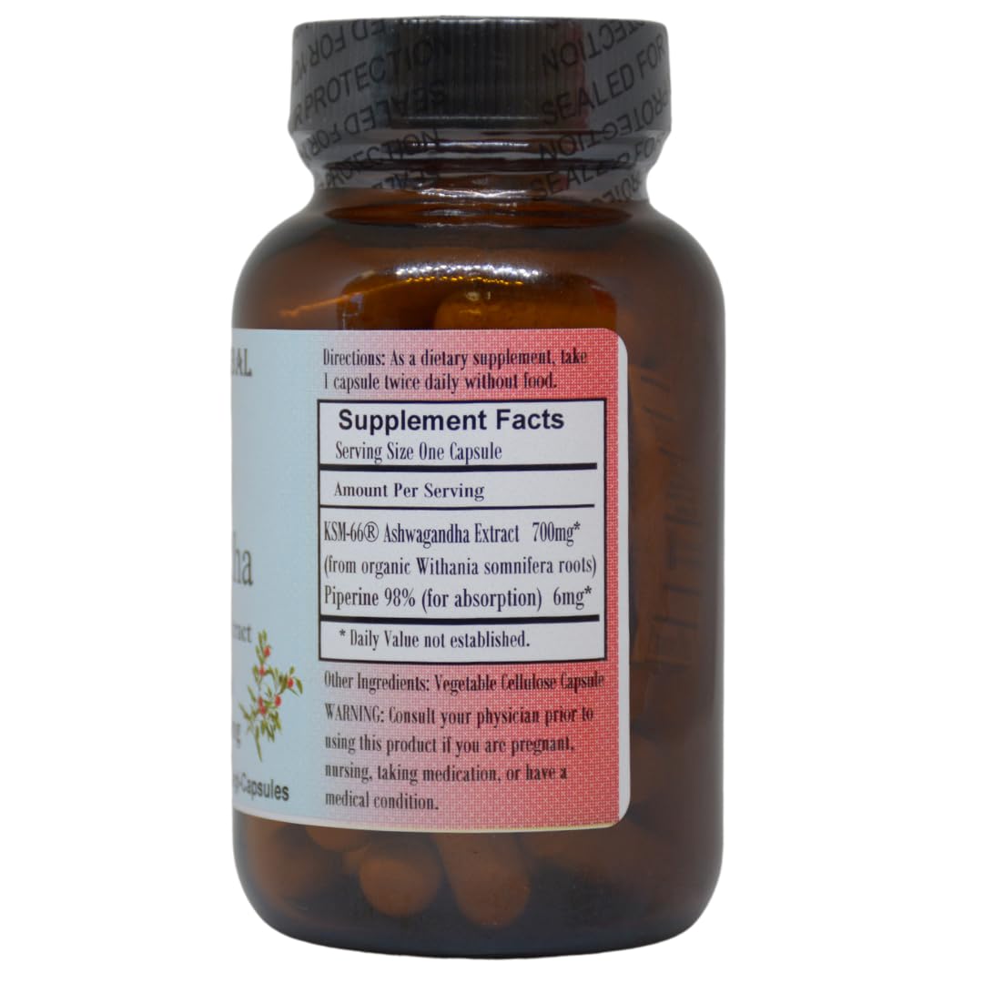 Barlowe's Herbal Elixirs KSM-66 Ashwagandha Powder, 60 Count