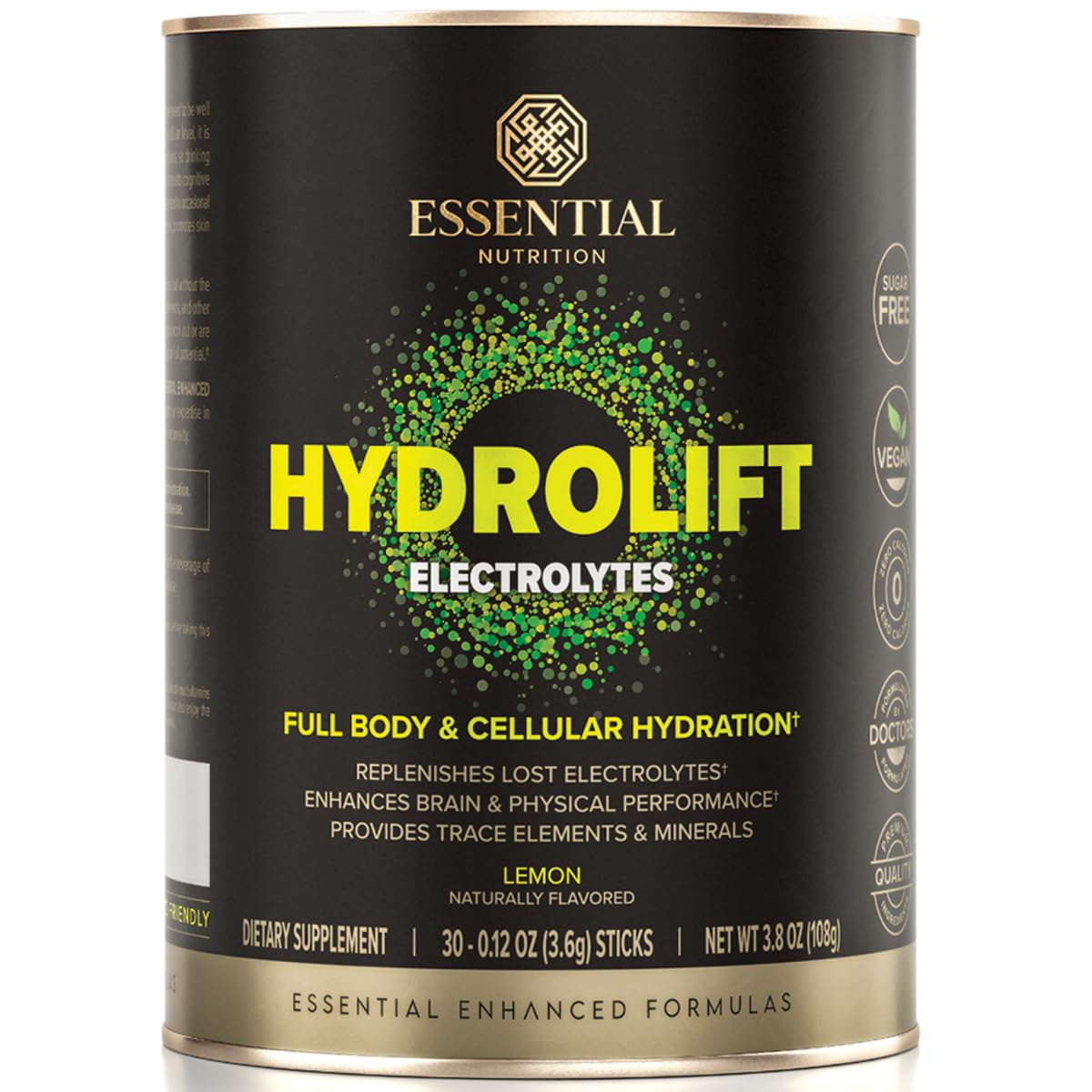 Essential Nutrition Hydrolift Electrolytes Lemon Powder 0.06 Ounce