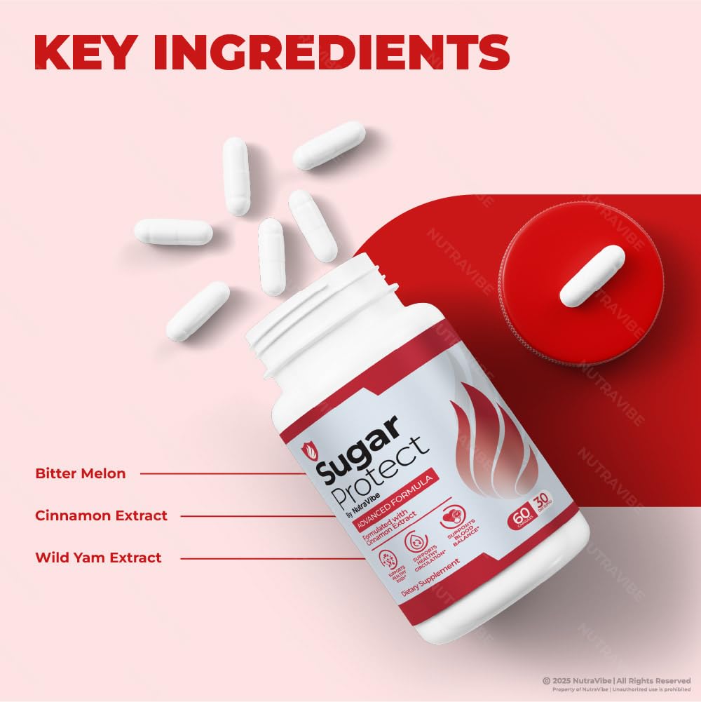 NutraVibe Sugar Protect Capsules 300 Capsules