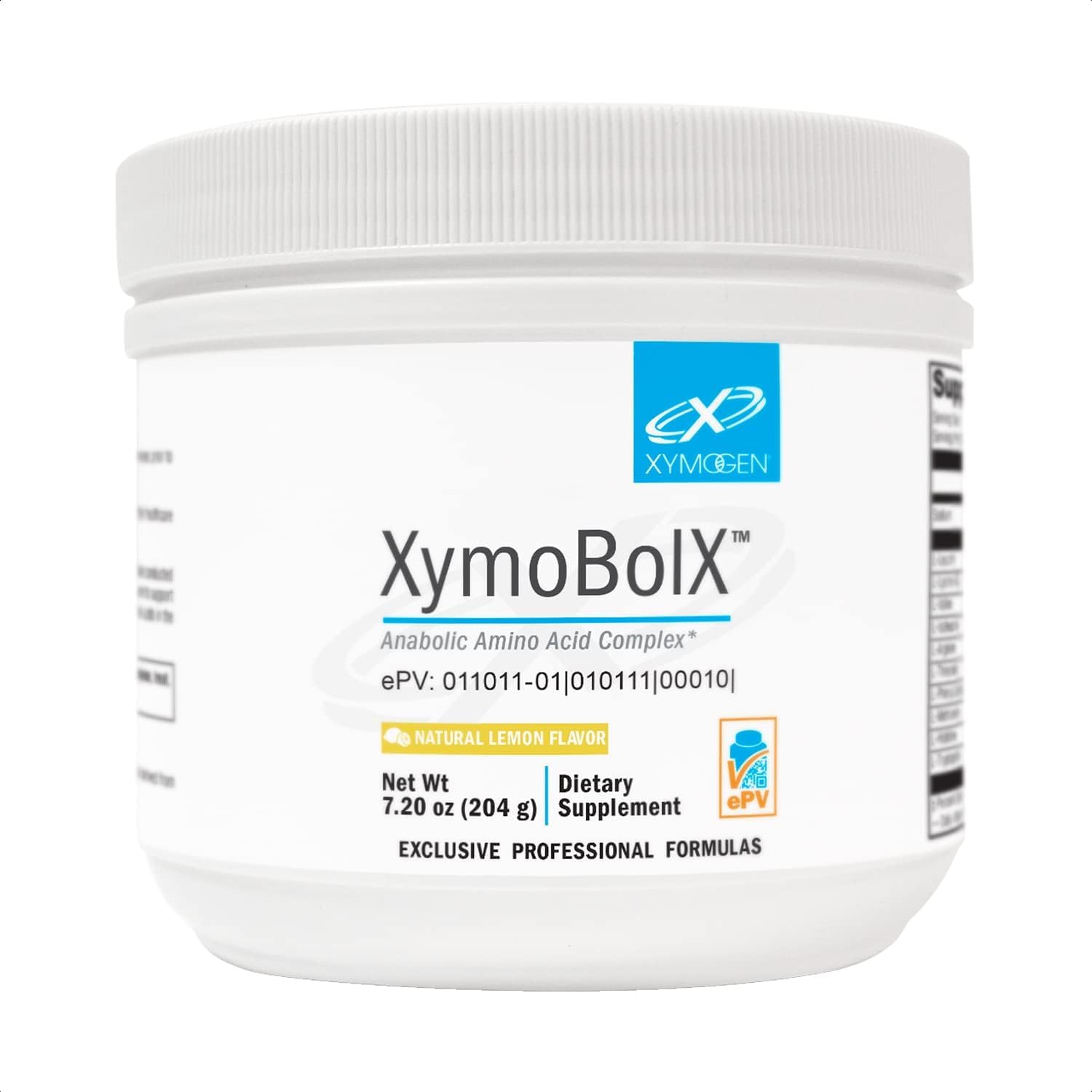 XYMOGEN XymoBolX Amino Acids BCAA Powder with L-Arginine, L-Leucine, L-Methionine & L-Tryptophan, Lemon Flavor, 7.2 oz