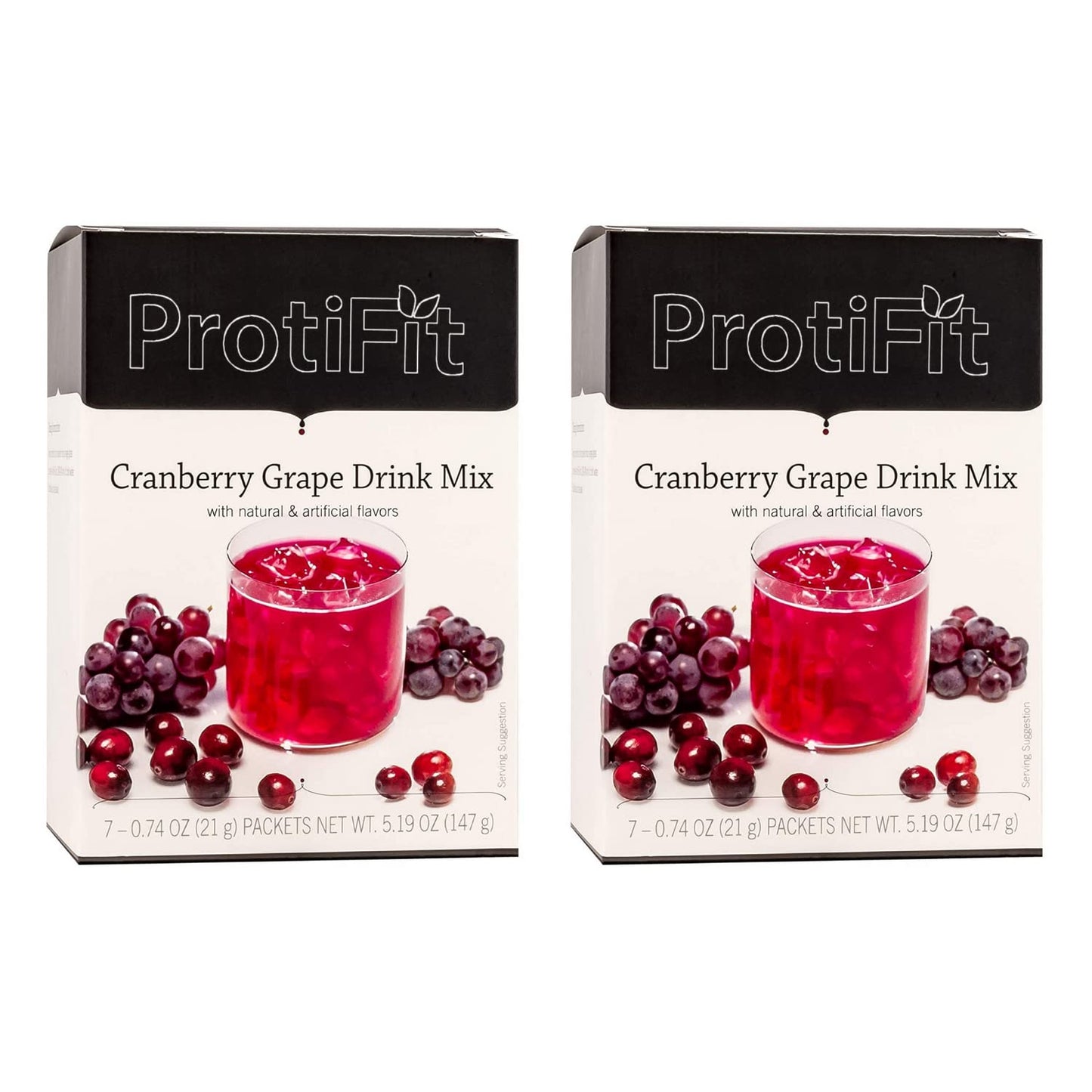 ProtiFit High Protein Cranberry Grape Fruit Drink Powder, 2 Pack, 0.776 oz