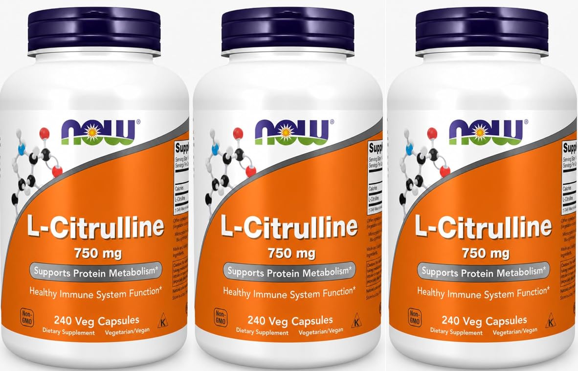 NOW Foods L-Citrulline 750 mg Capsules, 720 Veg Capsules