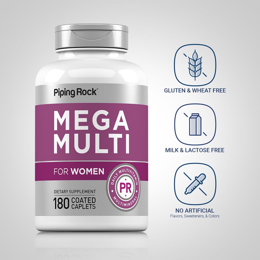 Piping Rock Multivitamin for Women Caplets 180 Count