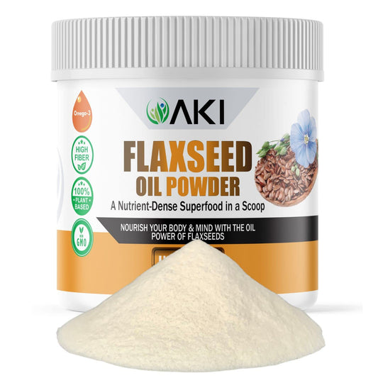 AKI Organic Flaxseed Oil Powder, 6 oz
