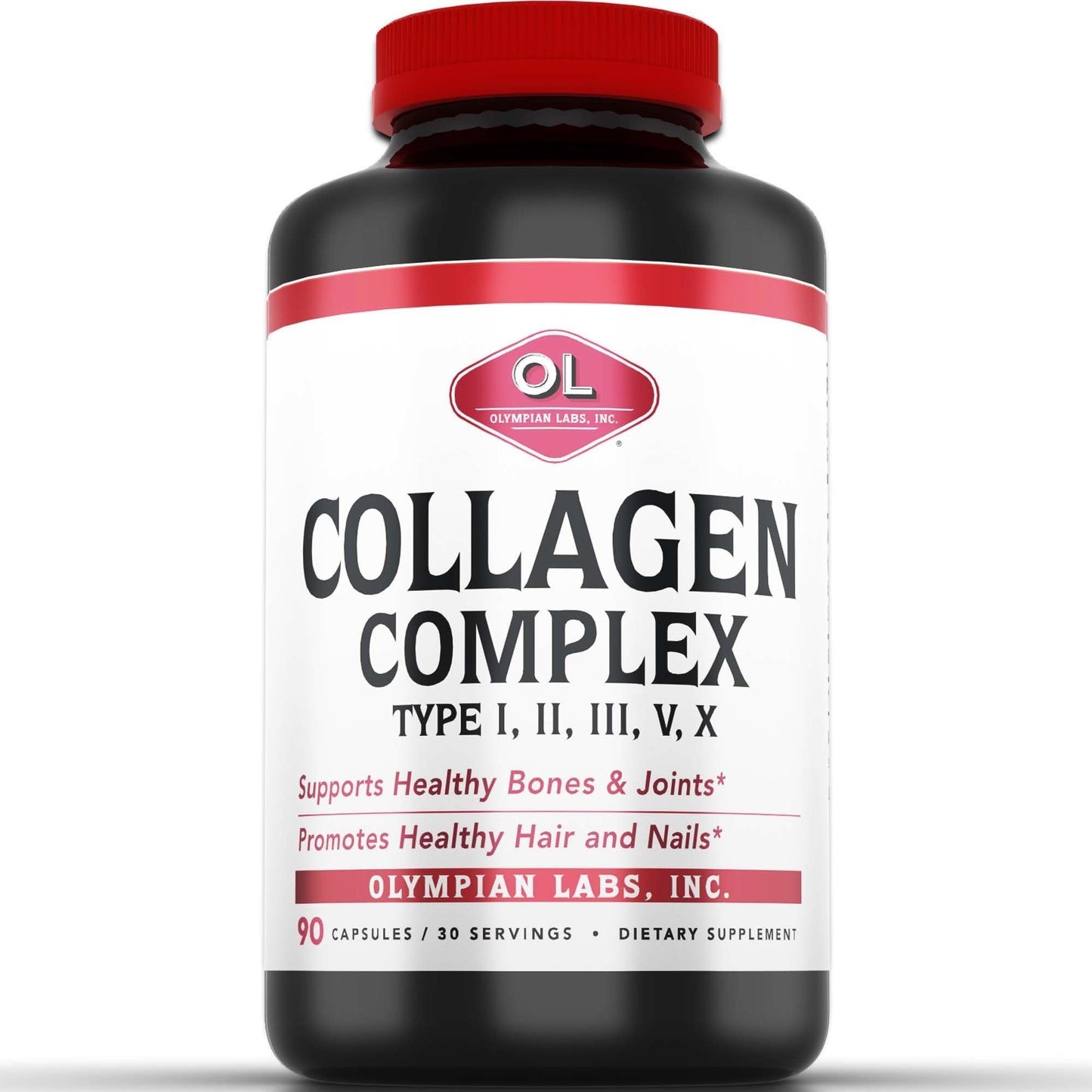Olympian Labs Multi Collagen Complex Type I, II, III, V, X Capsules 90 Count
