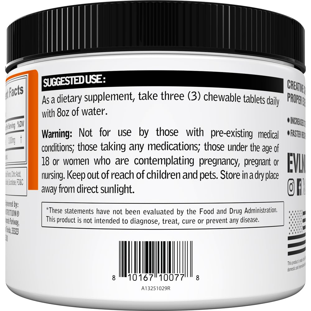 Evlution Creatine Monohydrate Tablet, 90 Tablets