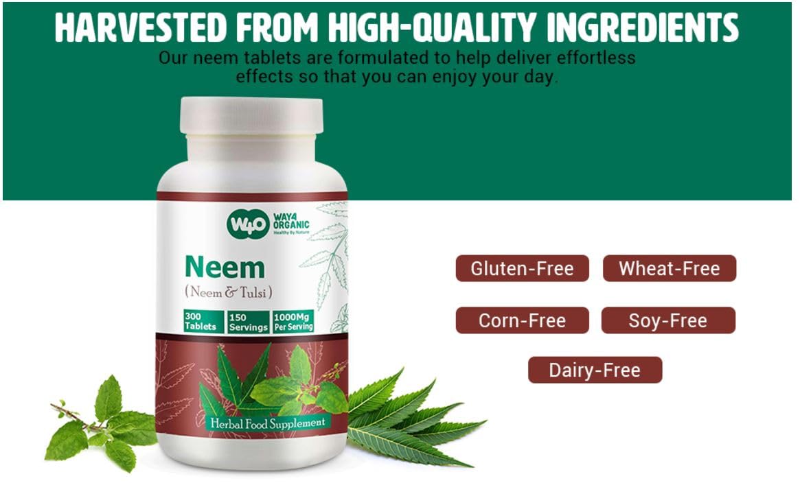 WAY 4 ORGANIC W4O Neem Tulsi Tablets, 1 Tablet
