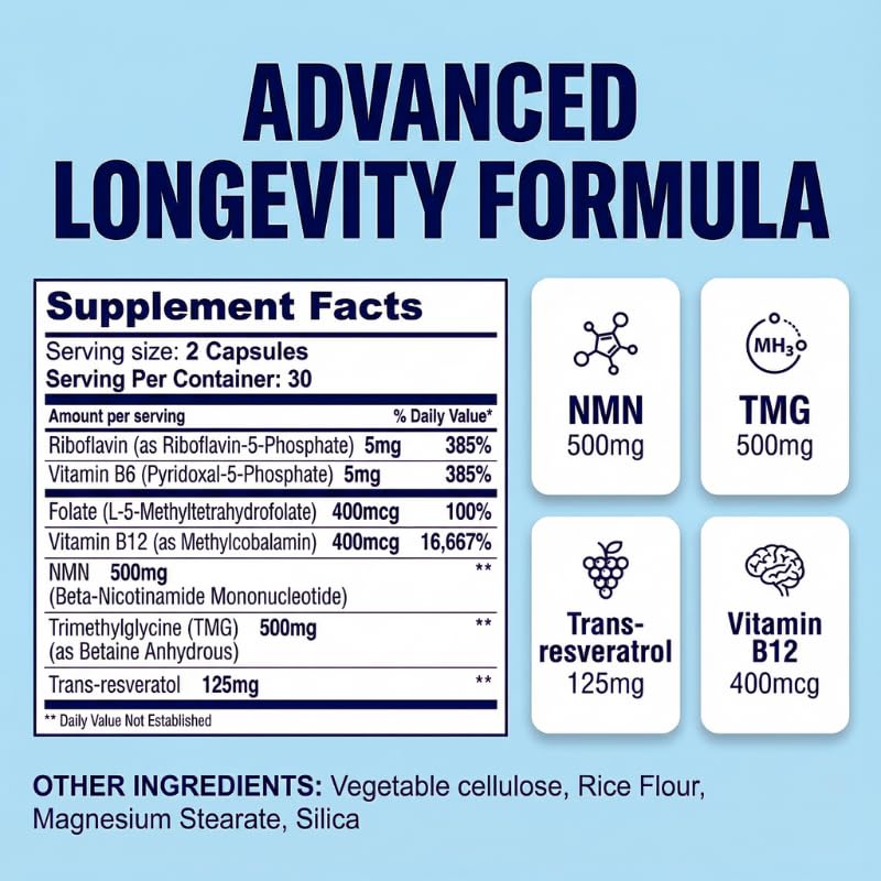 Gaspari Nutrition Proven NMN & TMG Supplement Powder 5