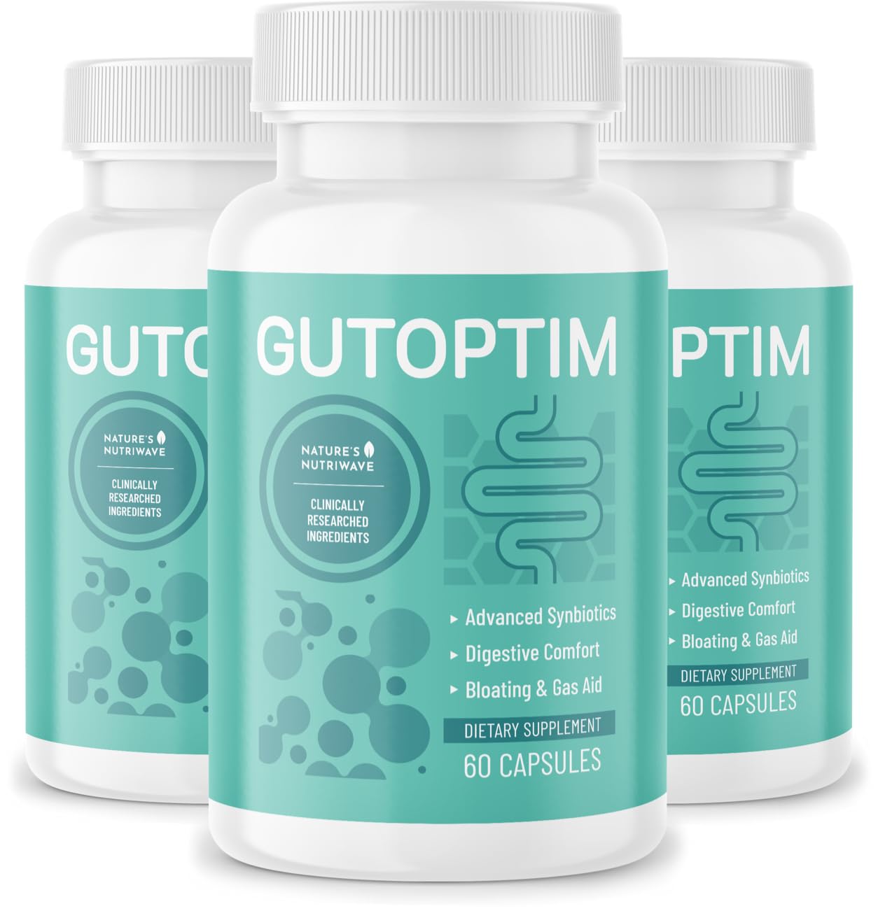 Nature’s NutriWave GutOptim Pre & Probiotic Enzyme Capsules 180 Count