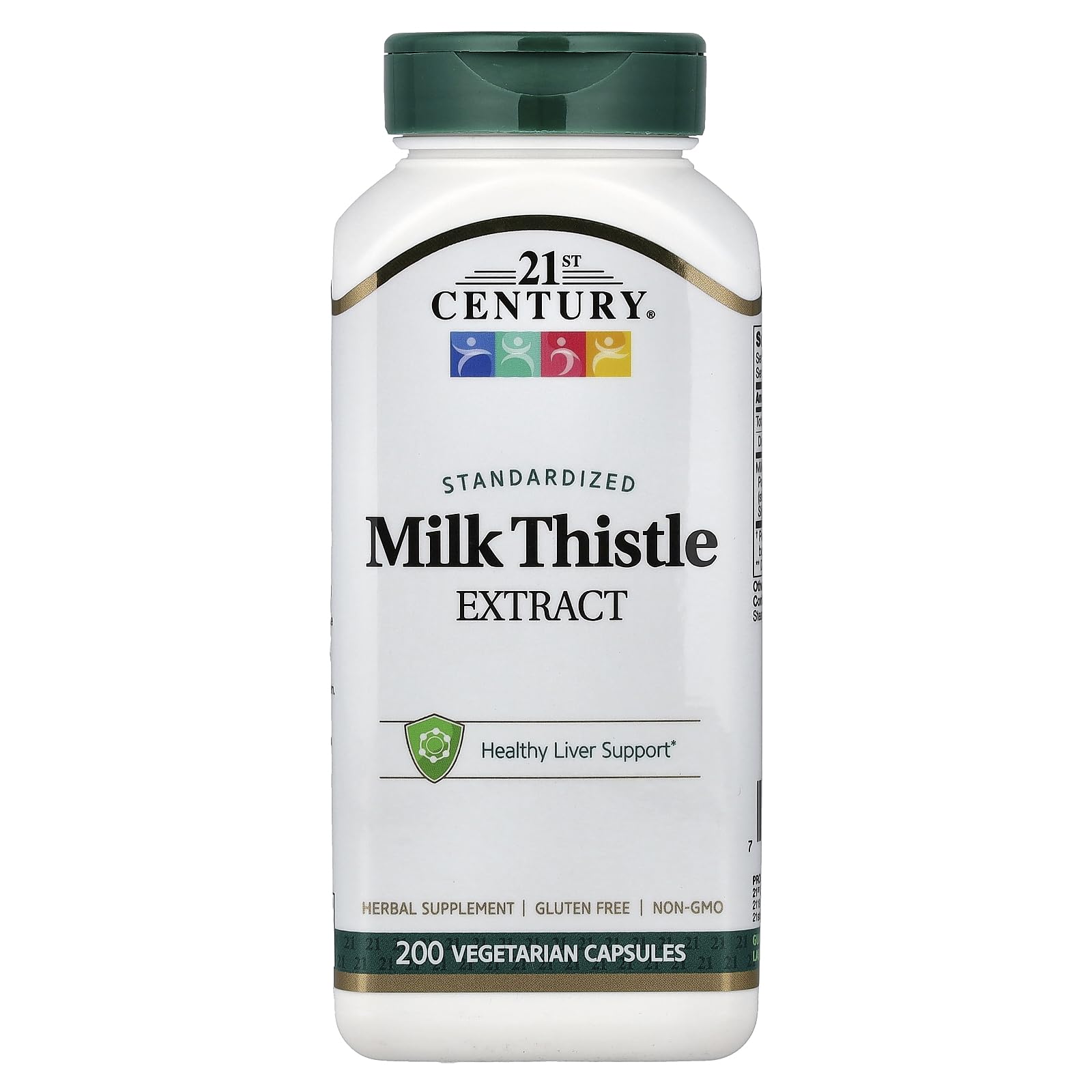 21st Century Milk Thistle Extract Veg Capsules, 200 Count