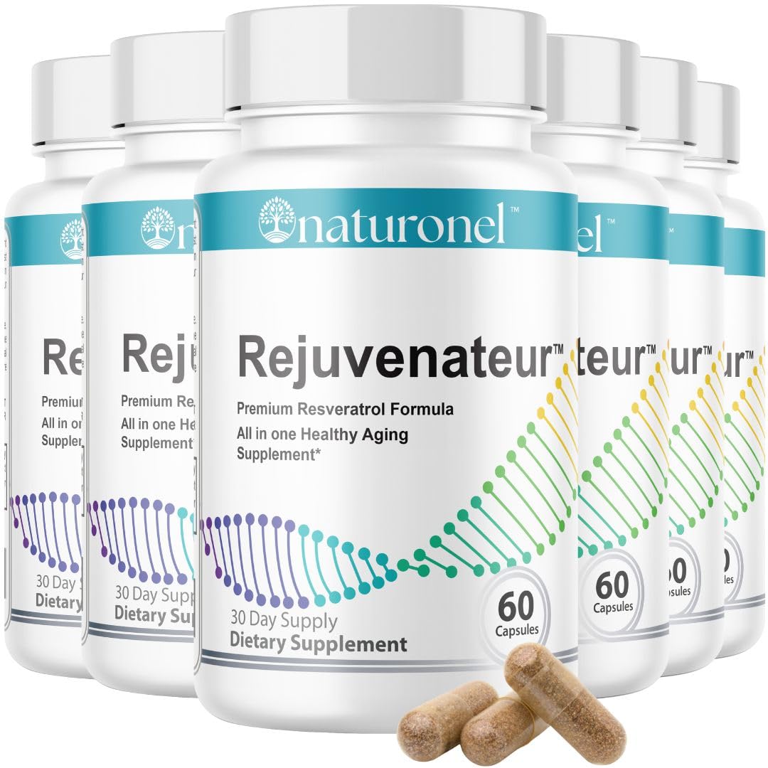Naturonel Rejuvenateur Premium Resveratrol Complex with Japanese Knotweed Extract Trans-Resveratrol 60 Capsules