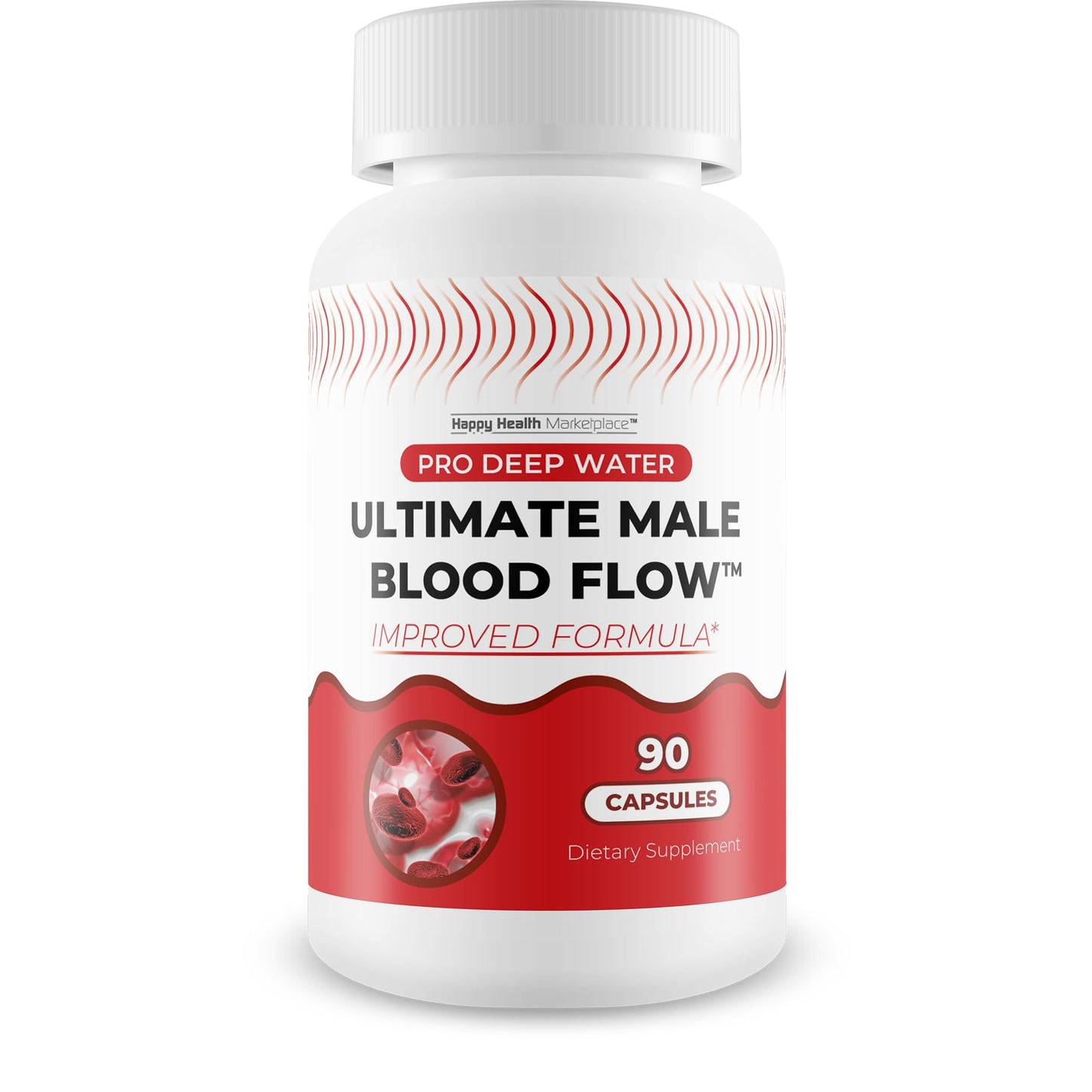 Happy Health Marketplace Pro Deep Water Ultimate Male Blood Flow Capsules 90 Count
