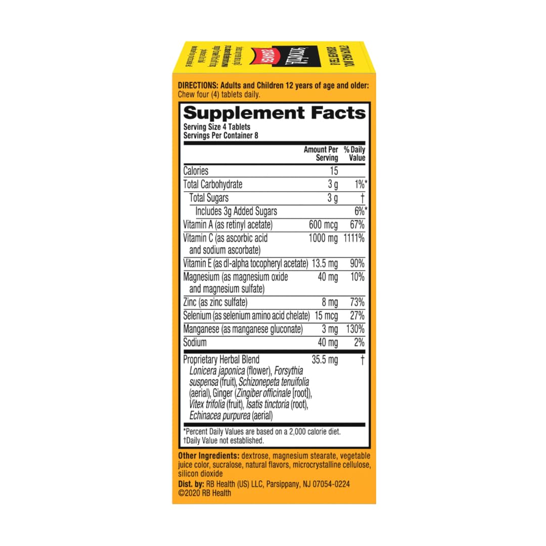 Airborne Vitamin C 1000mg Tablets, 32 Count