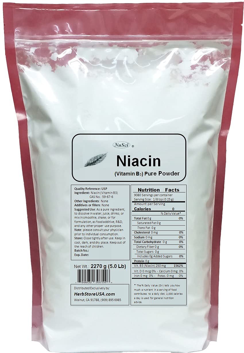 NuSci Niacin Vitamin B3 Pure Powder 35.274 oz