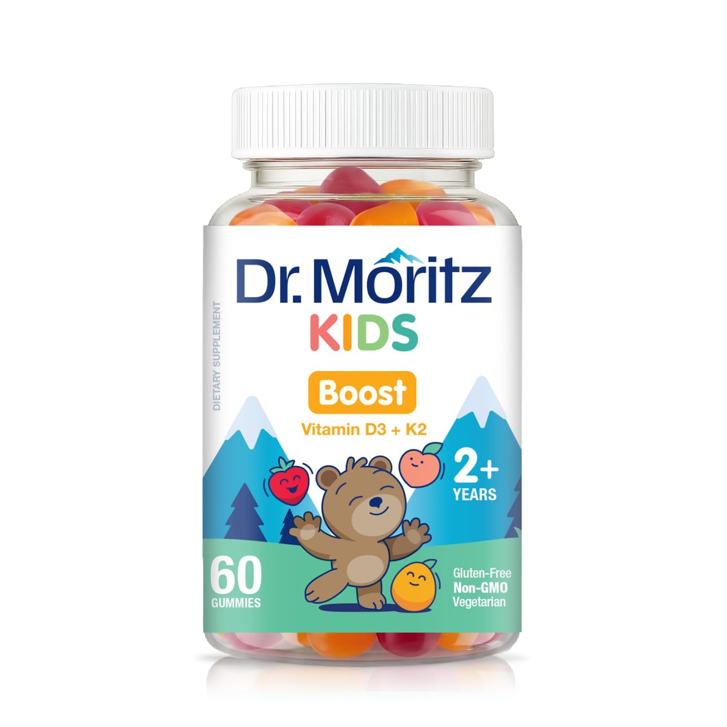 DR. MORITZ Vitamin D3 Gummies for Kids & Adults 2000 IU High-Absorption Vitamin D3, Vegetarian, Immune Support, 60 Count