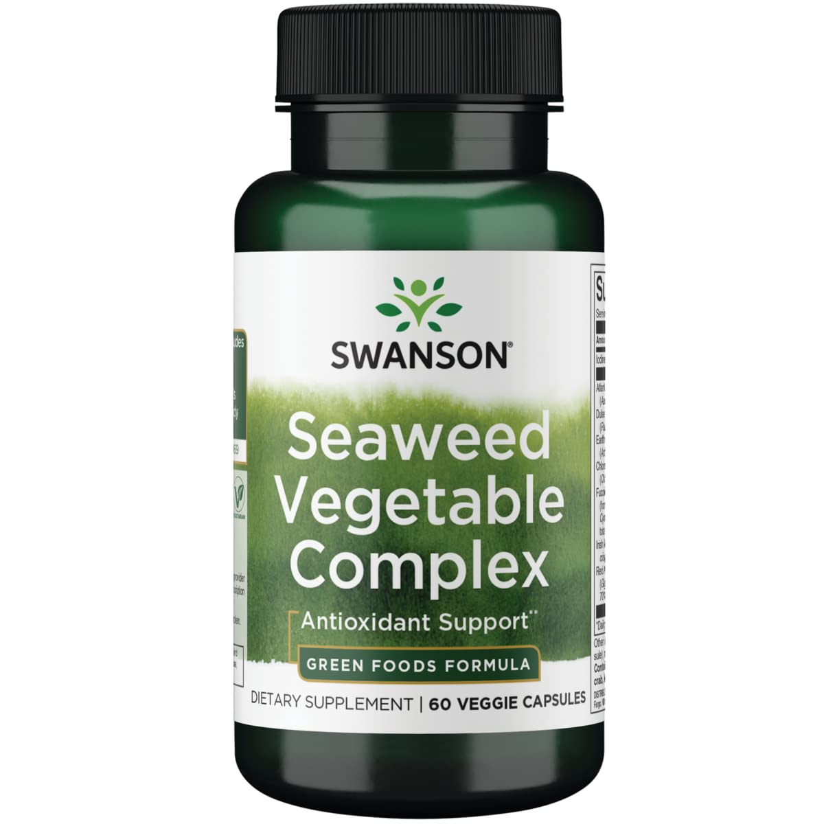Swanson Green Seaweed Vegetable Complex Capsules, 60 Count