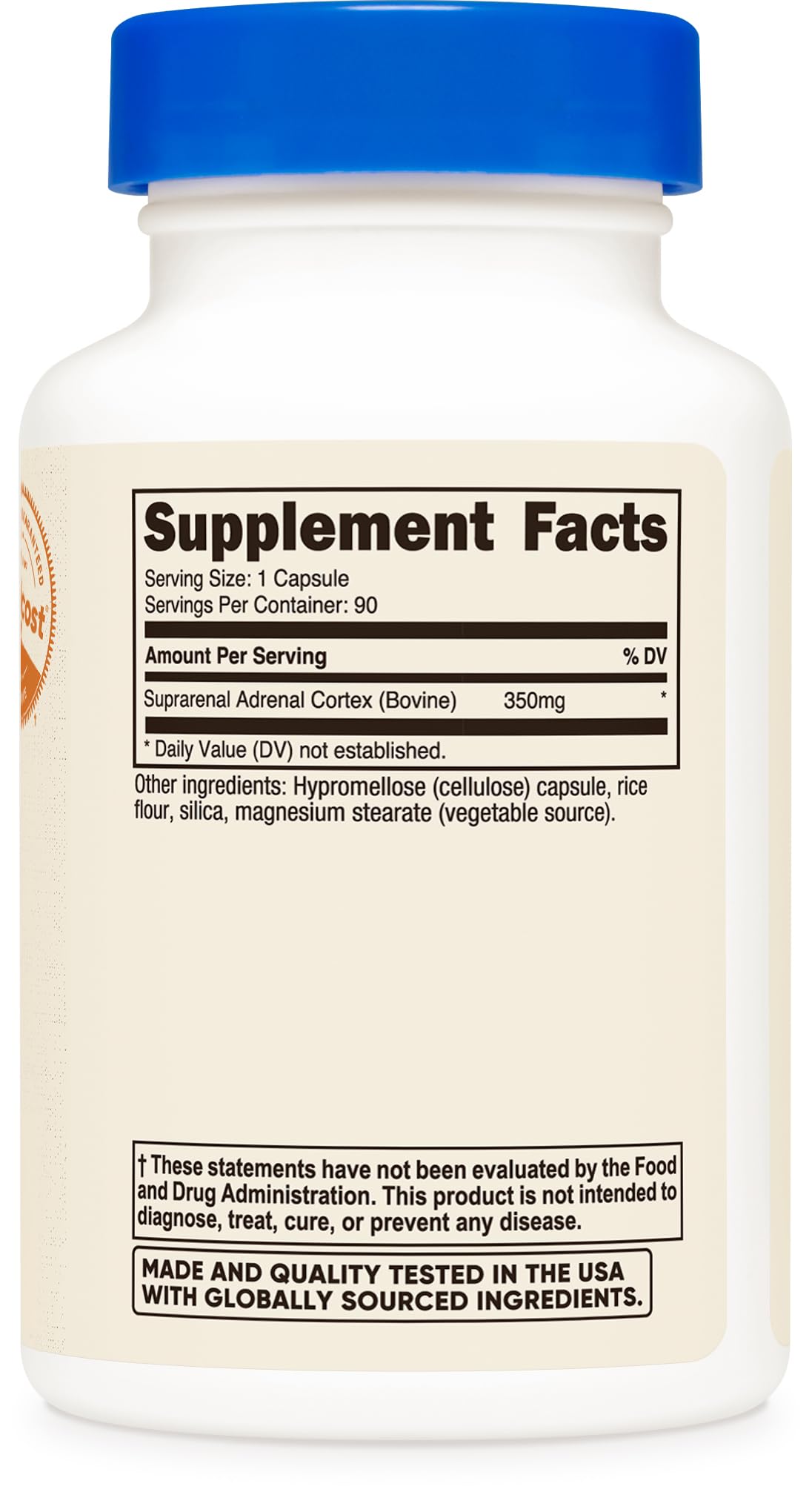 Nutricost Adrenal Glandular (350mg) 90 Capsules, Bovine Adrenal Cortex Supplement, GMO-Free, Gluten-Free